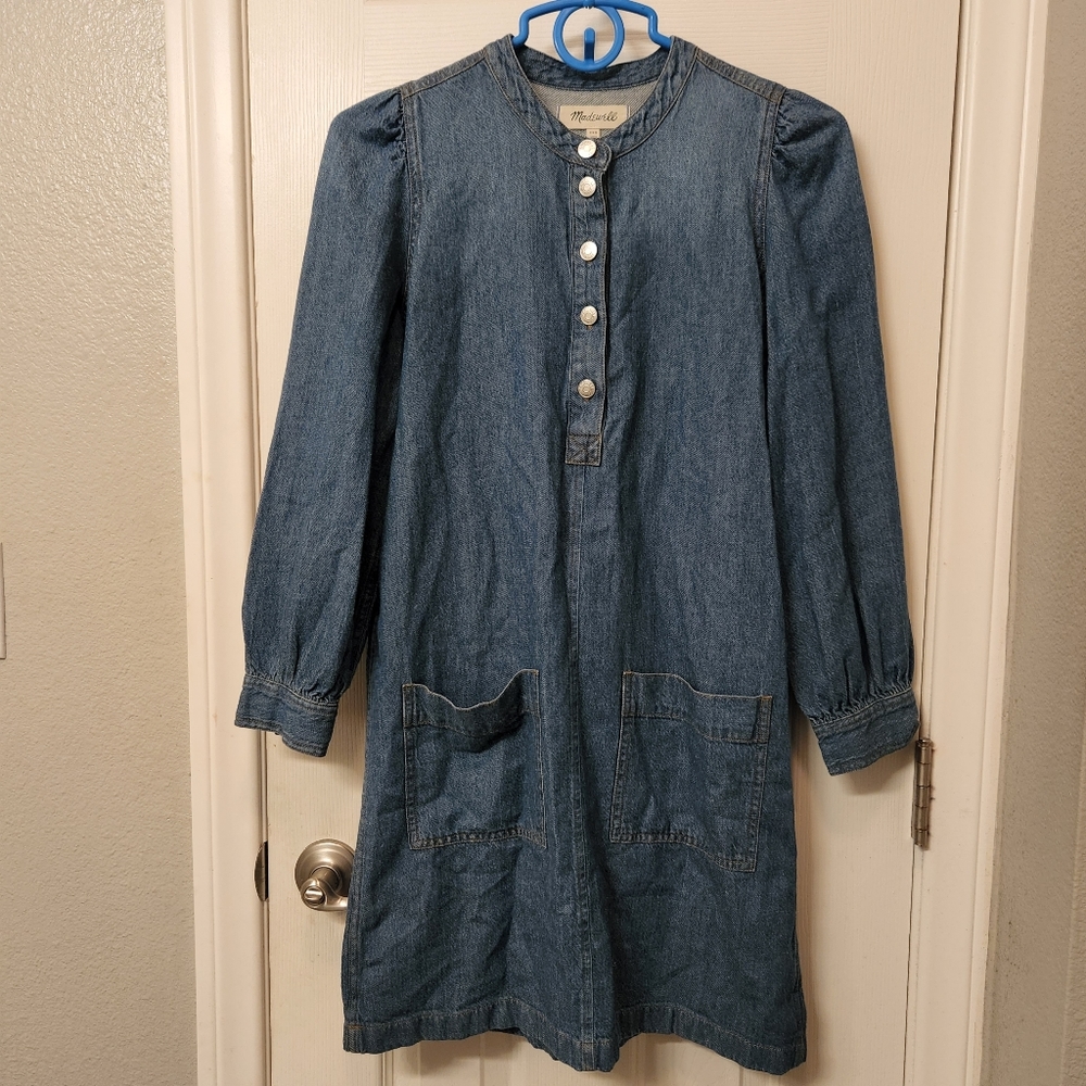 Madewell patch pocket denim dress xxs - Picture 3 of 6